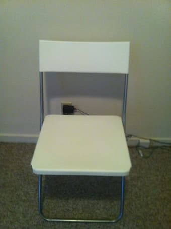 A white table w/ 2 matching chair - $10 2