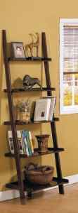 2 modern brown bookshelves 1
