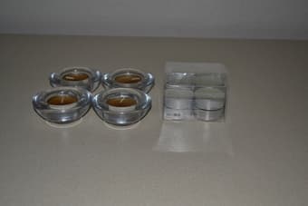 Small Candleholders with candles Crate &Barrel 1