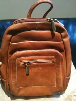 Leather satchel bag, $40 1