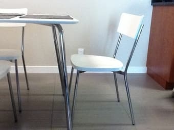dining table with four chairs, $380 1