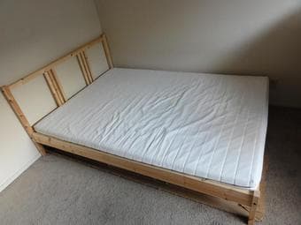 IKEA Full size bed, frame and Mattress on sale for $210 2