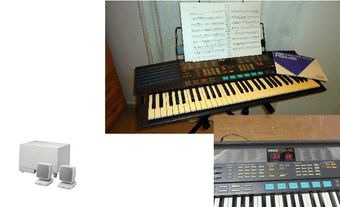 For SALE: ALTEC LANSING 2.1 Speaker System + YAMAHA PSR-48 keyboard 1