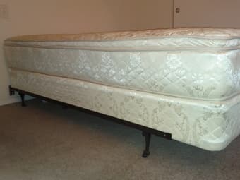 Queen size mattress, box and frame for $200 1