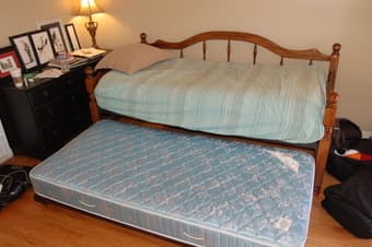 FOR SALE: Twin Trundle Bed, 2 Mattresses, $200 2
